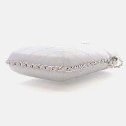 Pre Owned Chanel Chain Around Grey Lambskin Phone Holder Bag