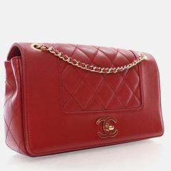Chanel Medium Red Calfskin Mademoiselle Flap Bag