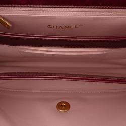 Chanel Red Small Aged Calfskin Straight Lined Flap