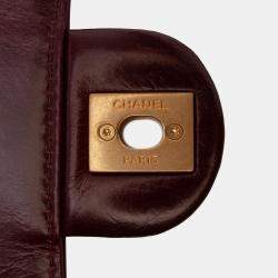 Chanel Red Small Aged Calfskin Straight Lined Flap