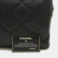 Chanel Quilted Classic Black Leather Chain Tote Bag