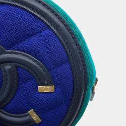 Chanel Filigree Round Quilted Caviar Mini Clutch with Chain 