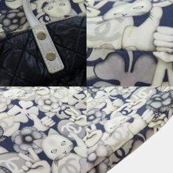 Pre Owned Chanel Cat Motif Tote Bag Nylon