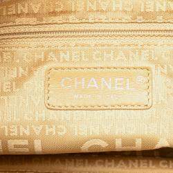 Chanel Embossed  Black Leather Boston Bag