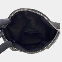 Pre Owned Chanel Black Lambskin Quilted Waist Belt Bag 