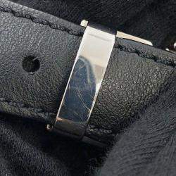 Pre Owned Chanel Black Lambskin Quilted Waist Belt Bag 