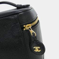 Pre Owned Chanel CC Timeless Caviar Leather Vanity Case
