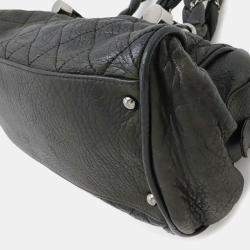 Chanel Lady Braid Distressed Black Lambskin Bowler Bag