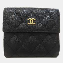 Chanel Matelasse Coco Mark Grained Calfskin Bi-Fold Wallet 