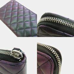 Pre Owned Chanel Matelasse Coco Calfskin Mark Long Wallet 
