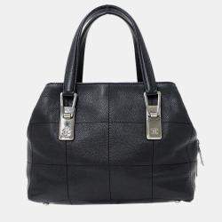 Chanel Chocolate Bar Caviar Skin Black Handbag 