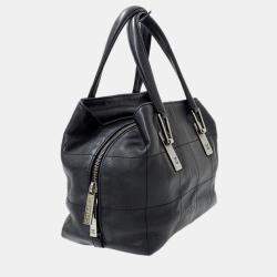 Chanel Chocolate Bar Caviar Skin Black Handbag 