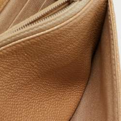 Pre Owned Chanel Beige Quilted Caviar Leather CC Wallet On Chain