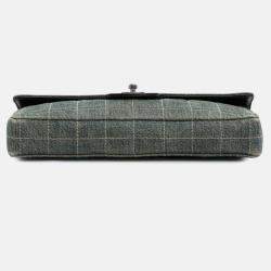Chanel Blue CC Chocolate Bar Denim East West Flap