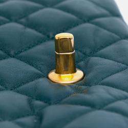 Chanel Green Medium Calfskin Soft Elegance Flap