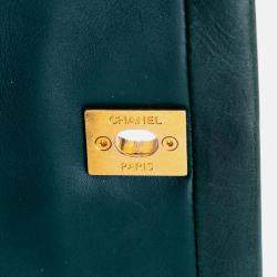 Chanel Green Medium Calfskin Soft Elegance Flap
