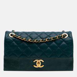 Chanel Green Medium Calfskin Soft Elegance Flap
