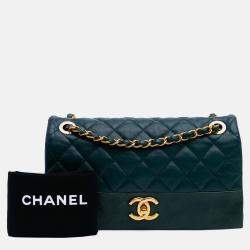 Chanel Green Medium Calfskin Soft Elegance Flap