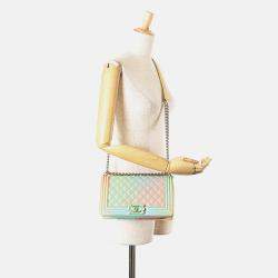 Chanel Multicolor Old Medium Quilted Caviar Rainbow Boy Flap