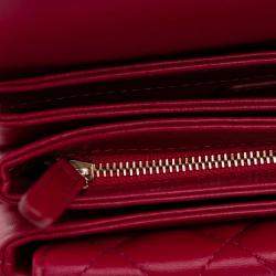 Pre Owned Chanel Pink Small Quilted Lambskin Citizen Chic Flap
