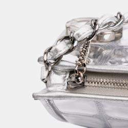 Chanel Silver Vinyl Ice Cube Pochette