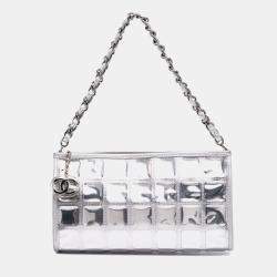 Chanel Silver Vinyl Ice Cube Pochette
