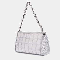 Chanel Silver Vinyl Ice Cube Pochette