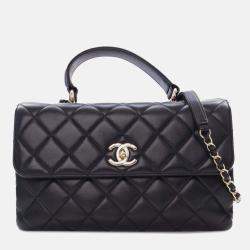 Chanel Black Medium Lambskin Trendy CC Top Handle Bag