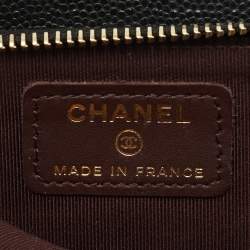 Chanel Black Quilted Caviar Leather O-Phone Holder Crossbody Bag