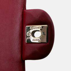 Chanel Red Medium Classic Lambskin Double Flap