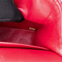 Chanel Red Medium Classic Lambskin Double Flap