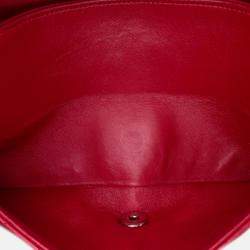 Chanel Red Medium Classic Lambskin Double Flap