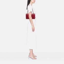 Chanel Red Medium Classic Lambskin Double Flap