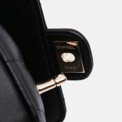 Chanel Black Lambskin CC in Love Heart Necklace Bag