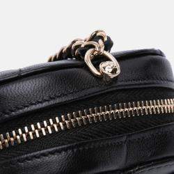 Chanel Black Lambskin CC in Love Heart Necklace Bag