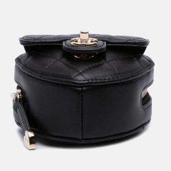 Chanel Black Lambskin CC in Love Heart Necklace Bag