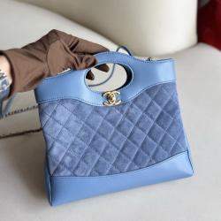Chanel Bag Blue Suede Chip Model