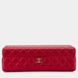 Pre Owned Chanel Multicolor Chanel Limited Edition Success Story Quilted Lambskin Trunk Set of 4 Mini Bags