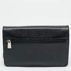 Pre Owned Chanel Black Caviar Leather CC Timeless Wallet On Chain