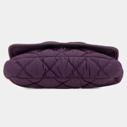 Chanel Purple Small Quilted Nylon Bubble Flap