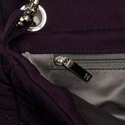 Chanel Purple Small Quilted Nylon Bubble Flap