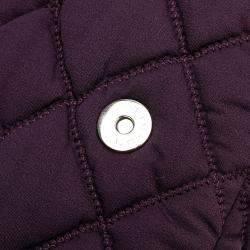 Chanel Purple Small Quilted Nylon Bubble Flap