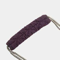 Chanel Purple Small Quilted Nylon Bubble Flap