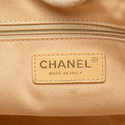 Pre Owned Chanel Cream Small Lurex Boucle Deauville Tote