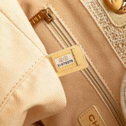 Pre Owned Chanel Cream Small Lurex Boucle Deauville Tote