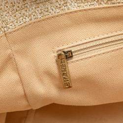 Pre Owned Chanel Cream Small Lurex Boucle Deauville Tote