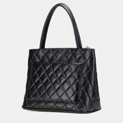 Pre Owned Chanel Black Caviar Medallion Tote