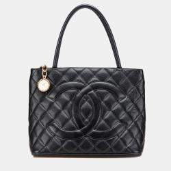 Chanel Black Caviar Medallion Tote