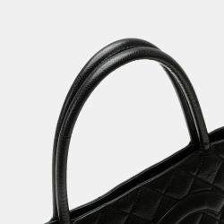 Pre Owned Chanel Black Caviar Medallion Tote