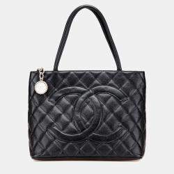 Chanel Black Caviar Medallion Tote